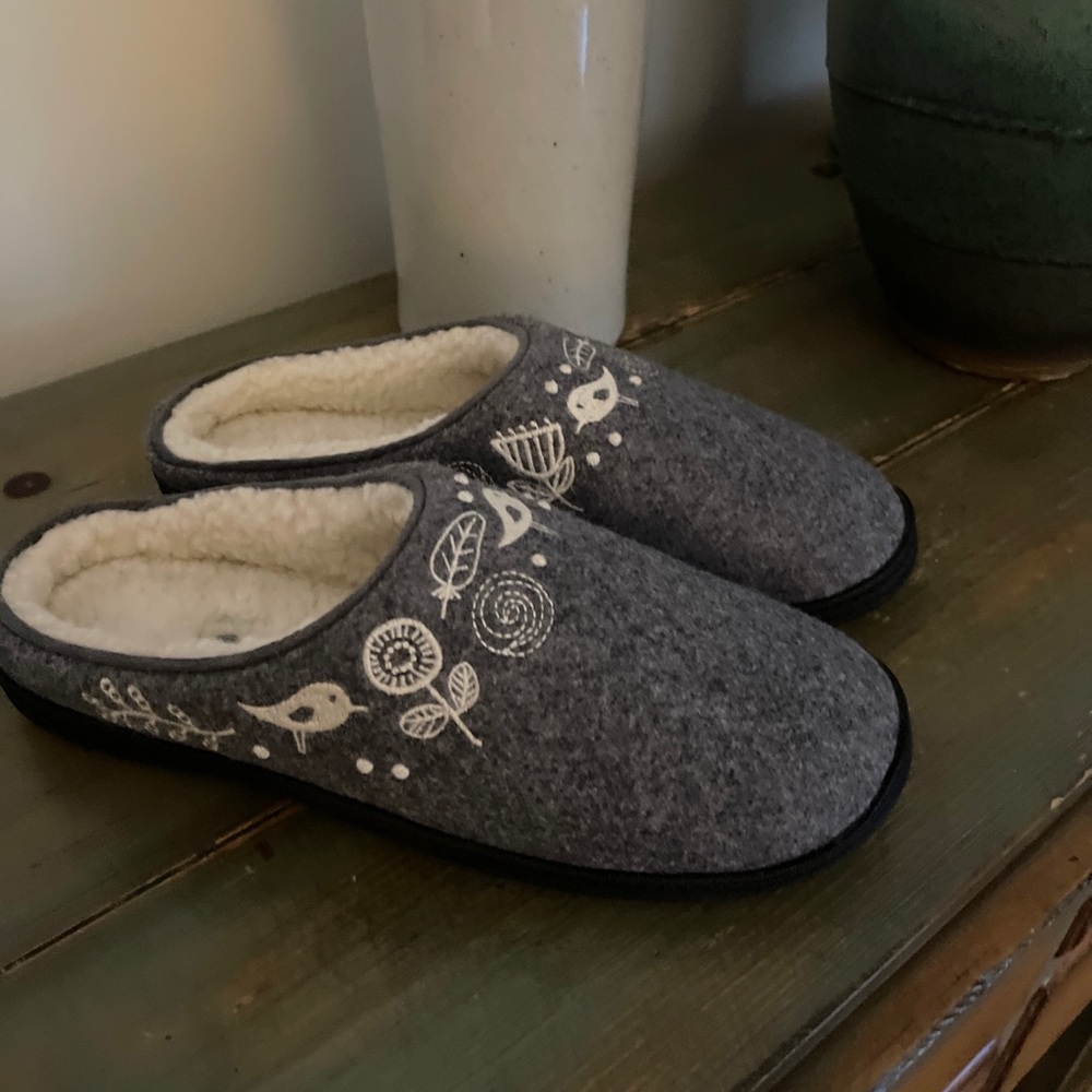 Acorn Womens Gray Talara Slippers Size 6.5 / 7 - Picture 2 of 8